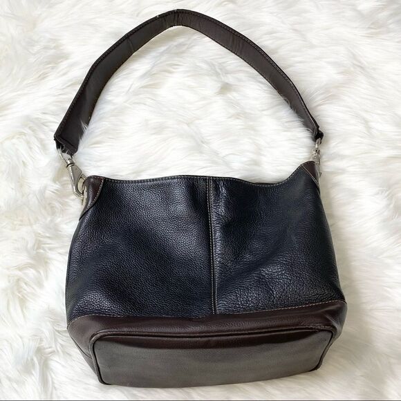 TIGNANELLO espresso brown leather shoulder bag - Picture 1 of 14